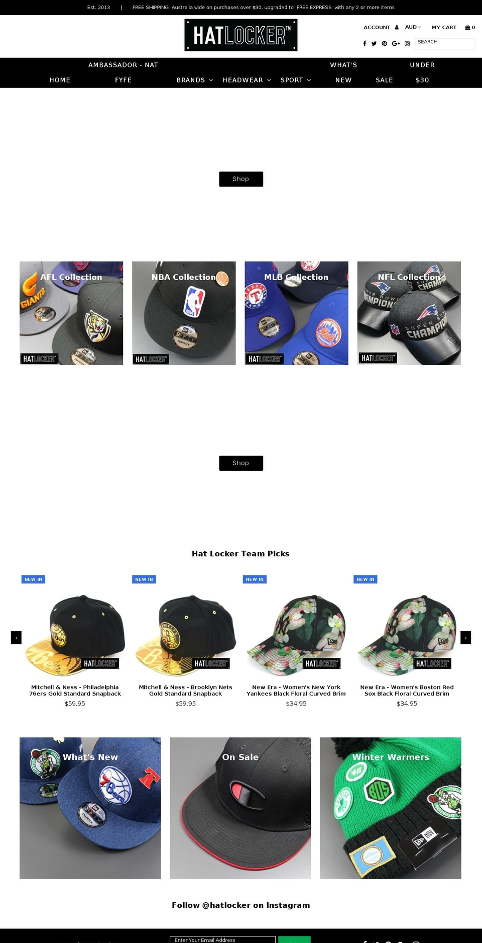 hatlocker.co shopify website screenshot