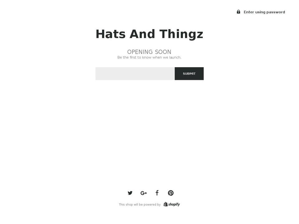 hatsandthingz.com — Shopify storefront screenshot