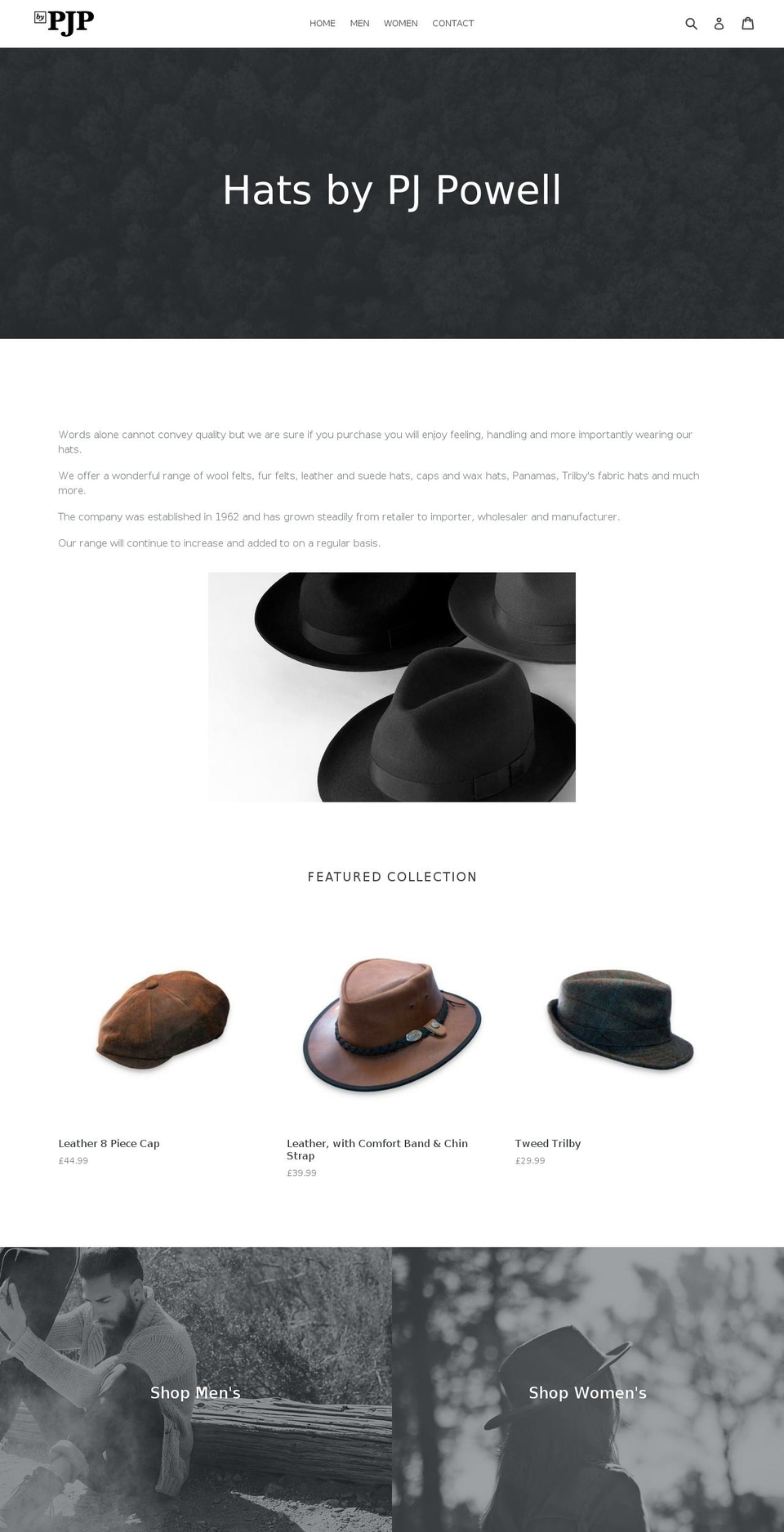 hatsbypjpowell.com — Shopify storefront screenshot