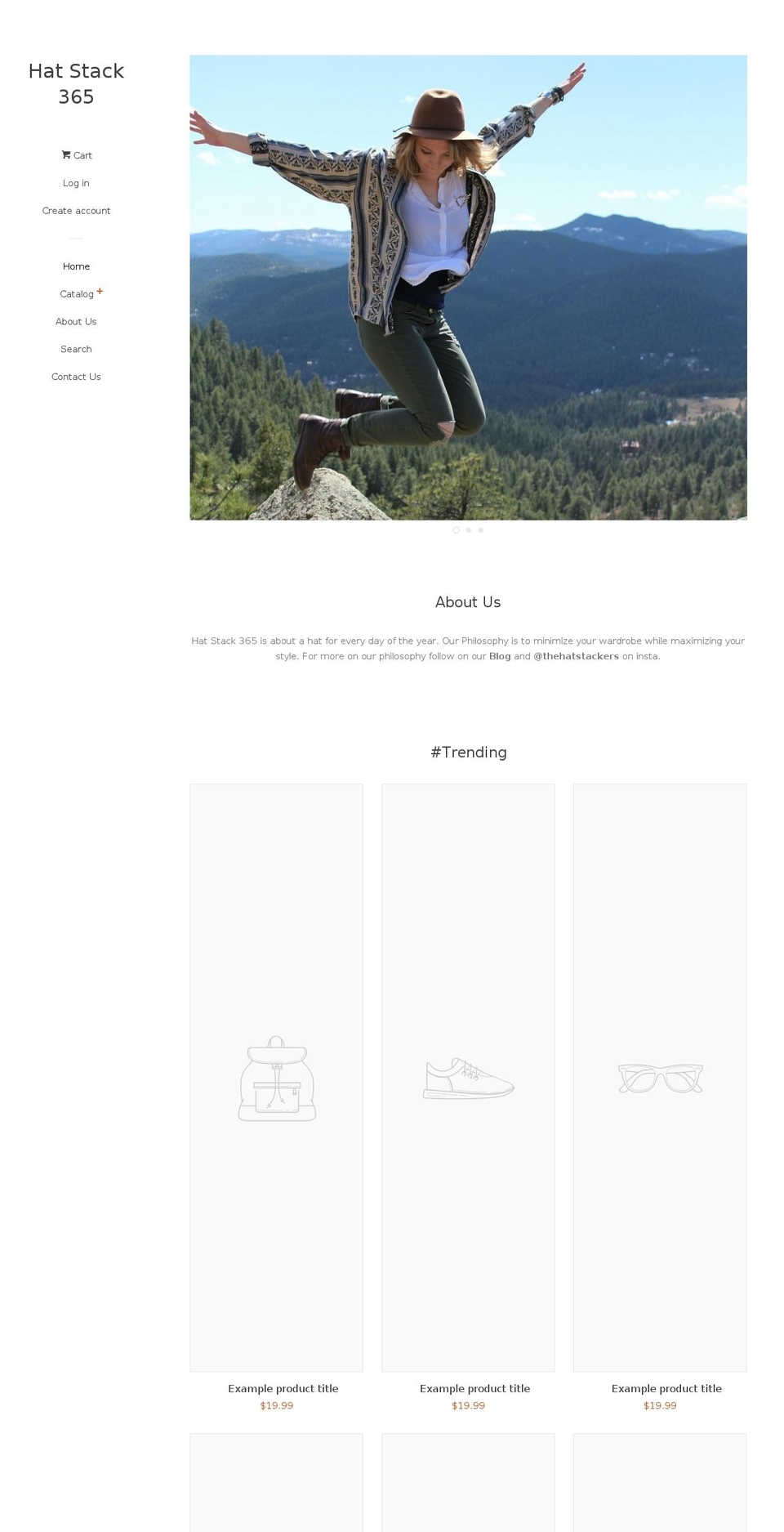 hatstack365.com — Shopify storefront screenshot