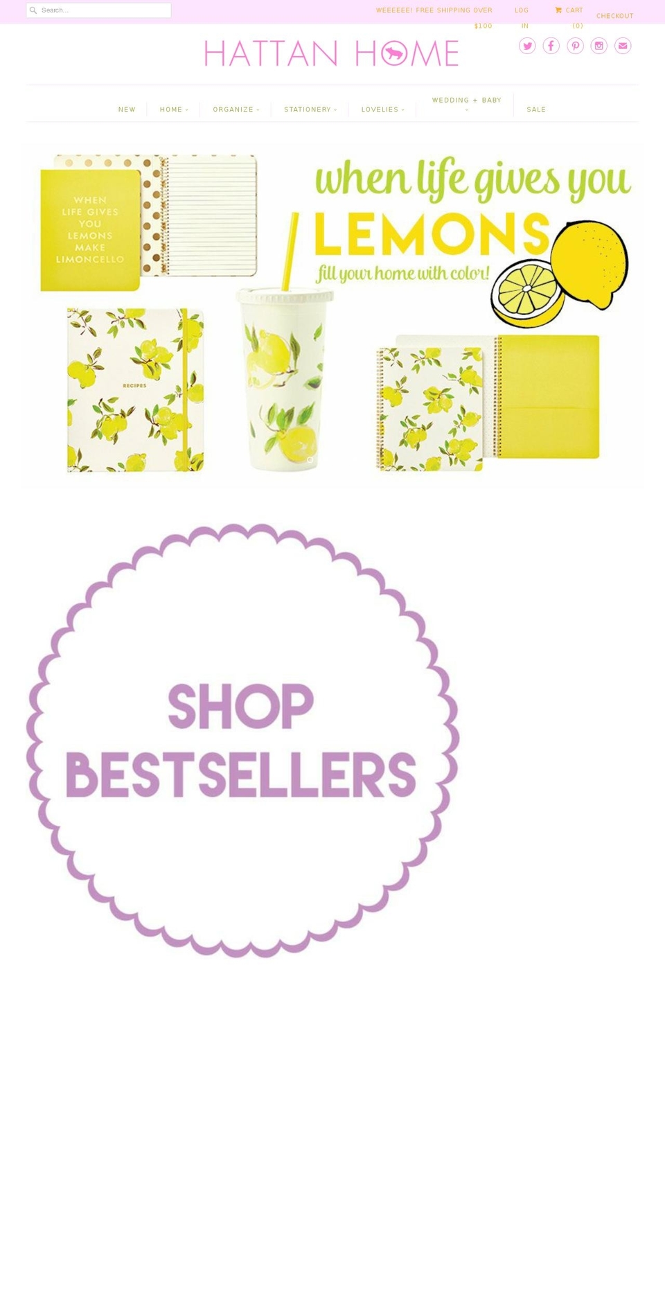 hattanhome.com shopify website screenshot