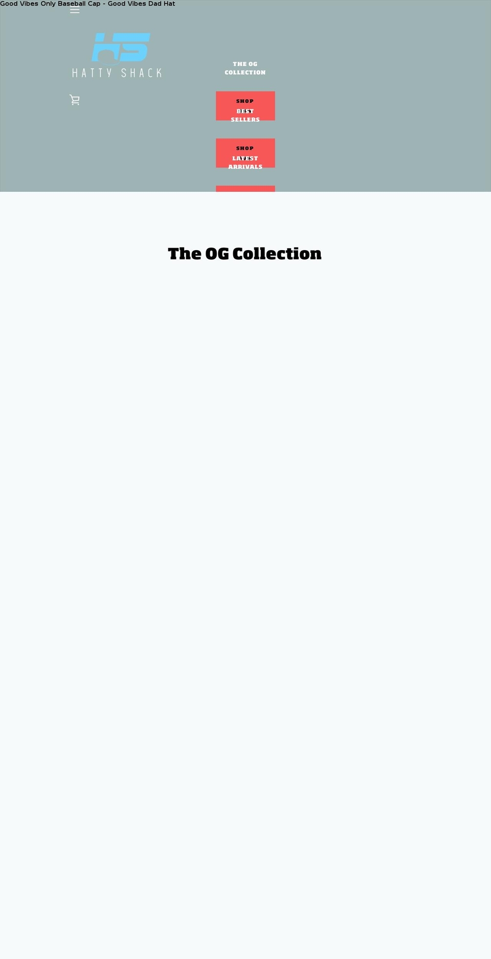hattyshack.com — Shopify storefront screenshot