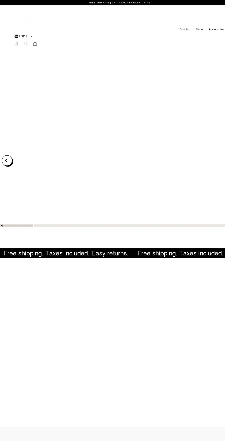 haulliday.com shopify website screenshot