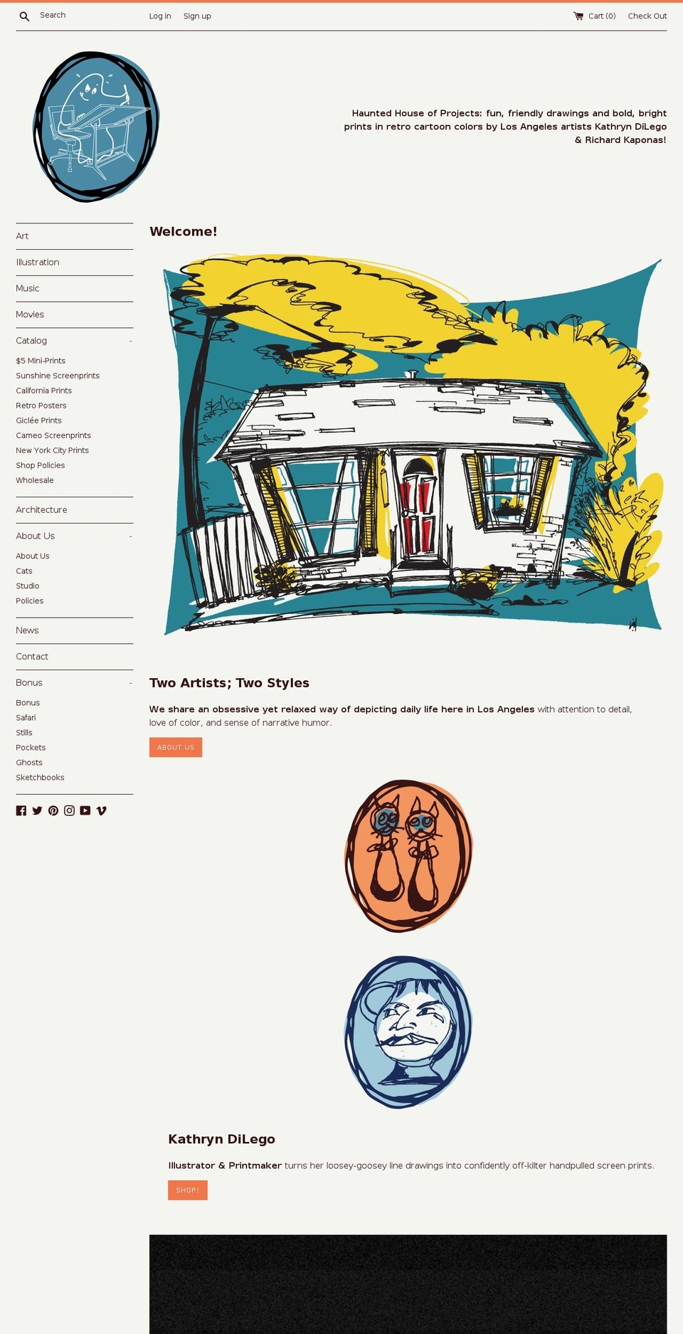 hauntedhouseofprojects.com shopify website screenshot