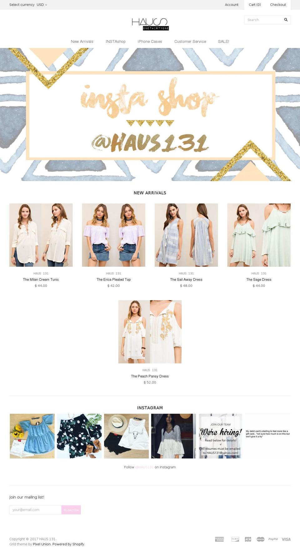 haus131.com shopify website screenshot