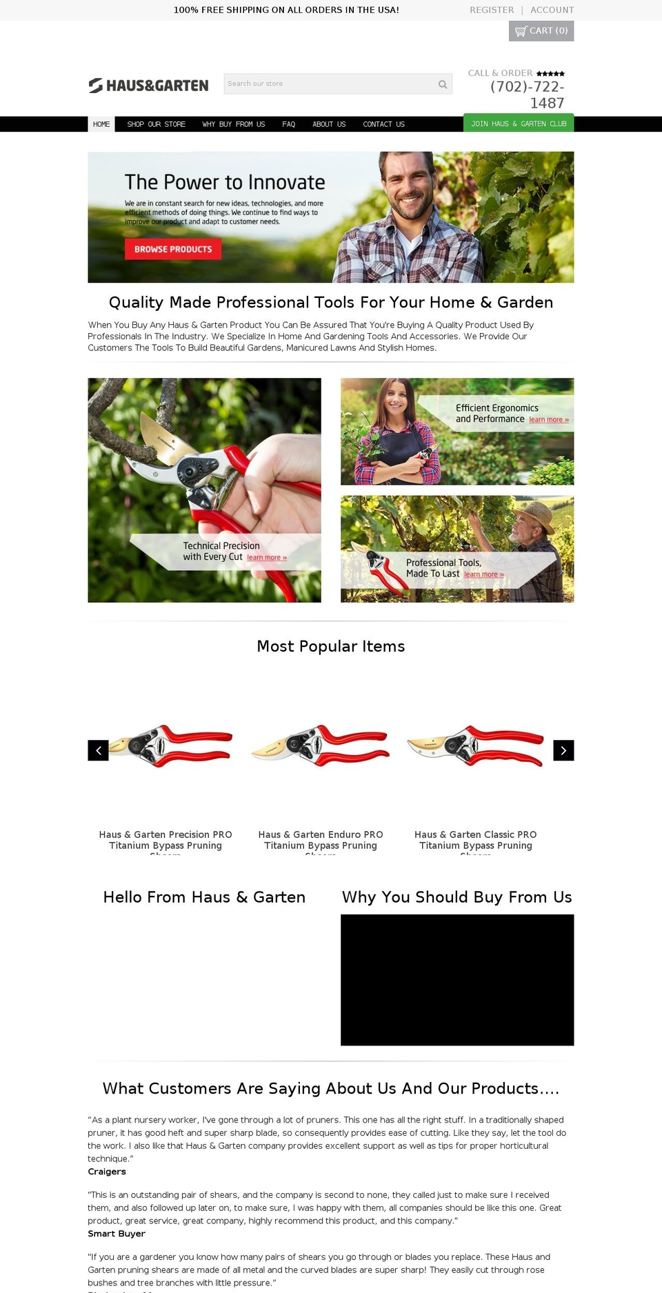 hausandgarten.com shopify website screenshot