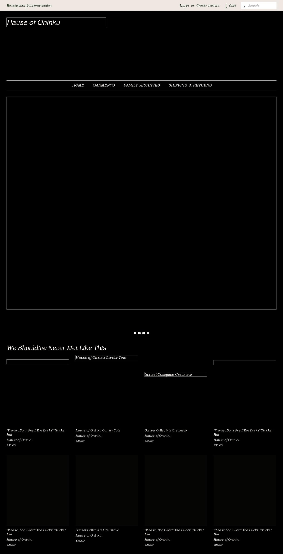 hauseofoninku.com shopify website screenshot