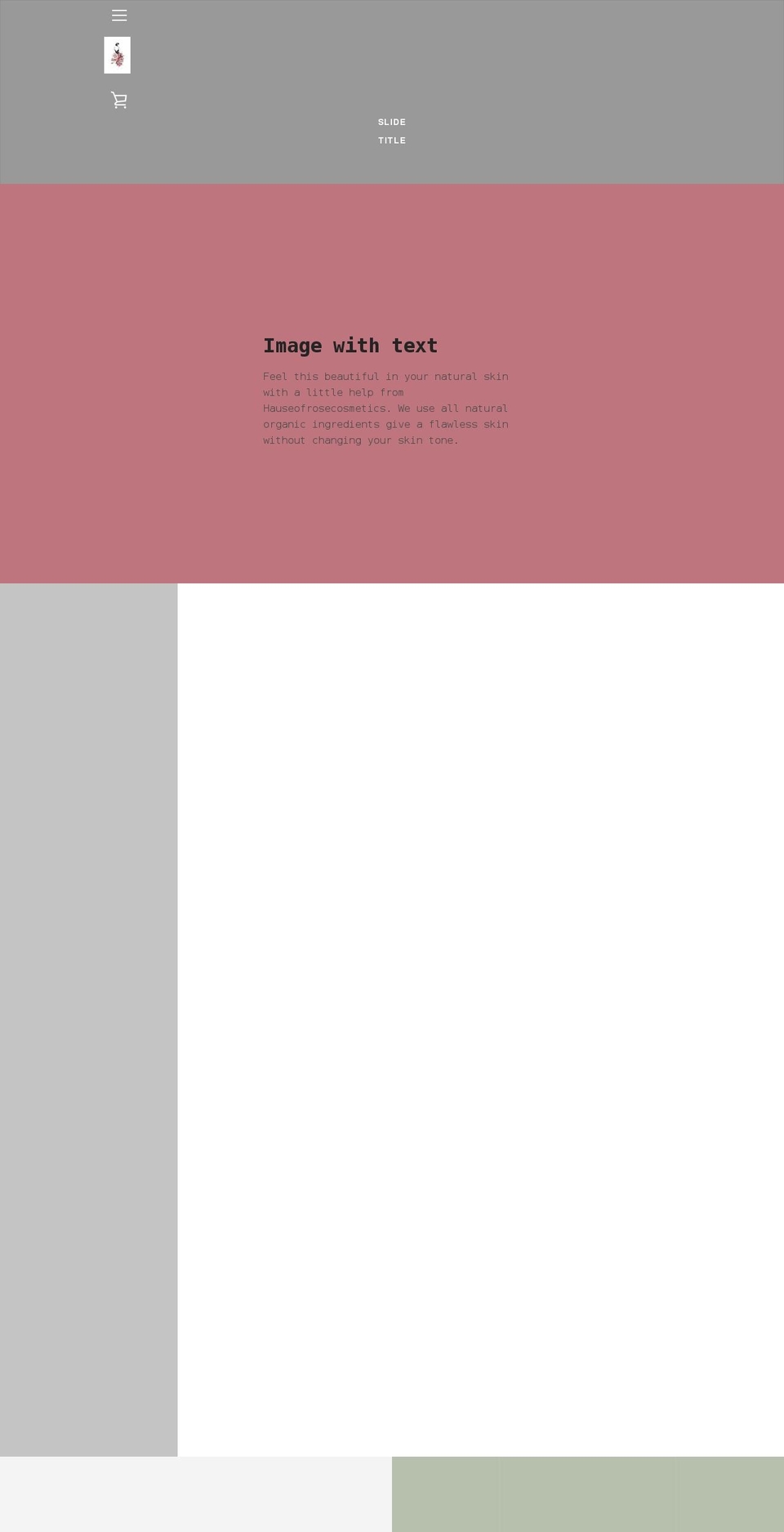 hauseofrosecosmetics.net shopify website screenshot