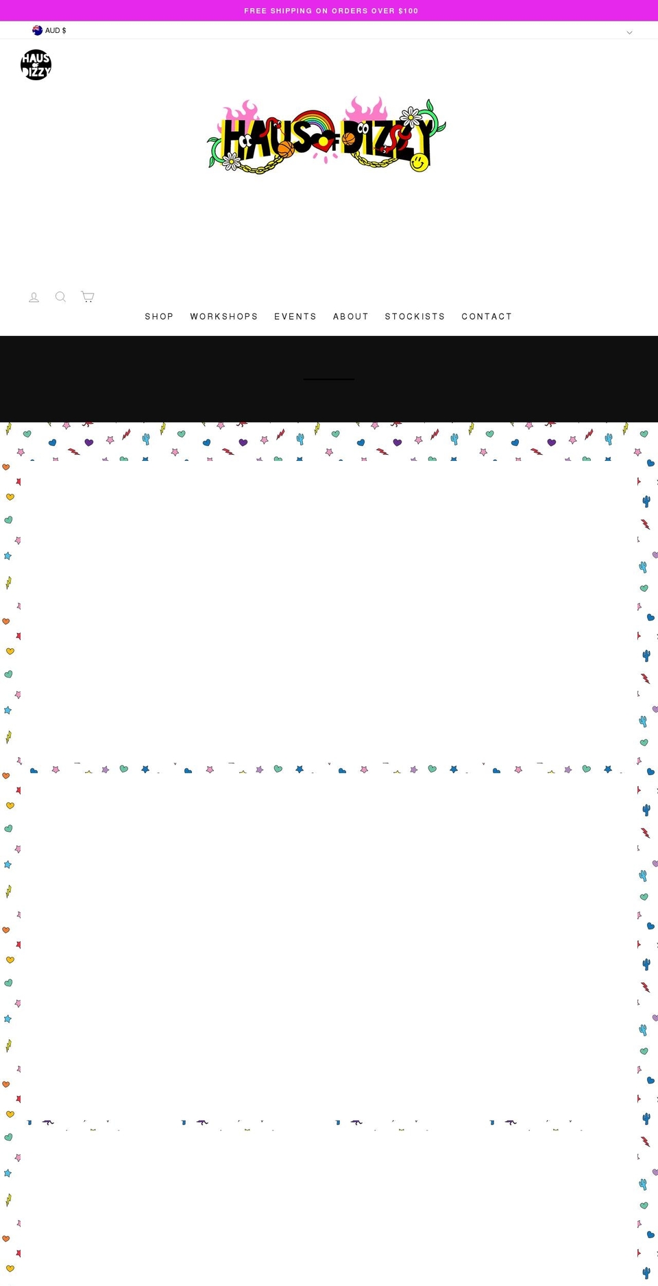 hausofdizzy.com shopify website screenshot