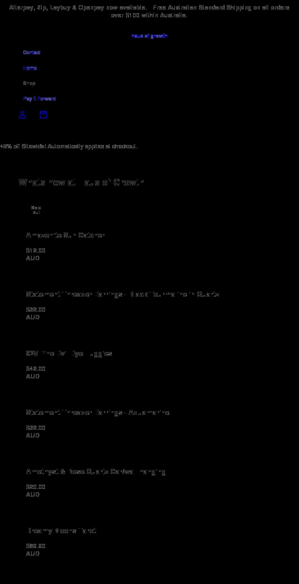 hausofgrowth.com shopify website screenshot