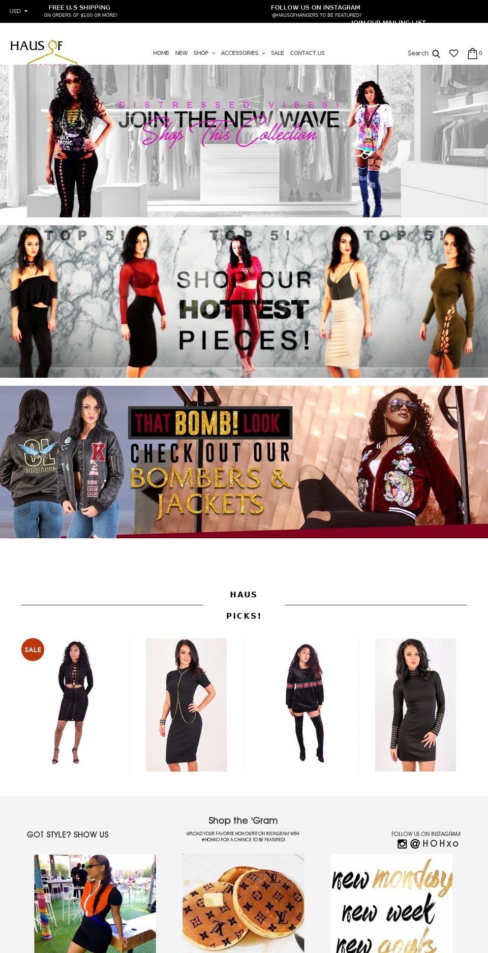 hausofhangers.com shopify website screenshot