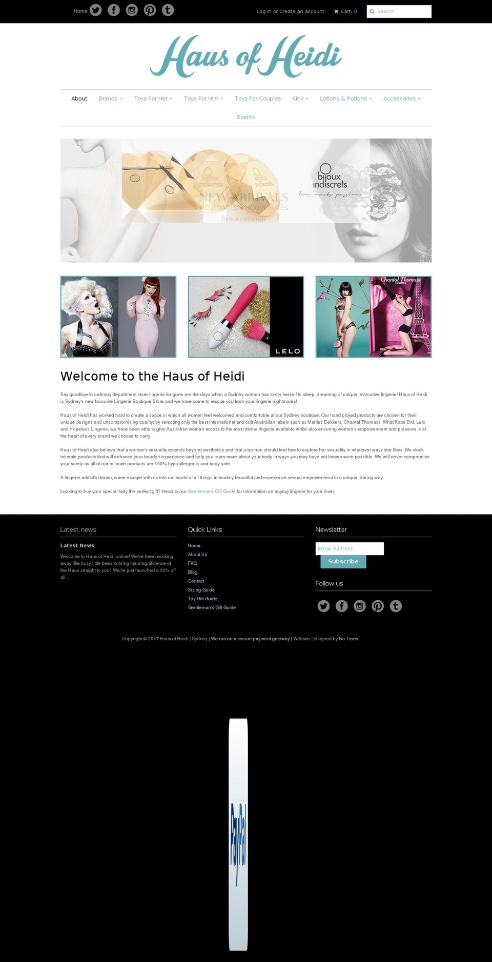 hausofheidi.com shopify website screenshot