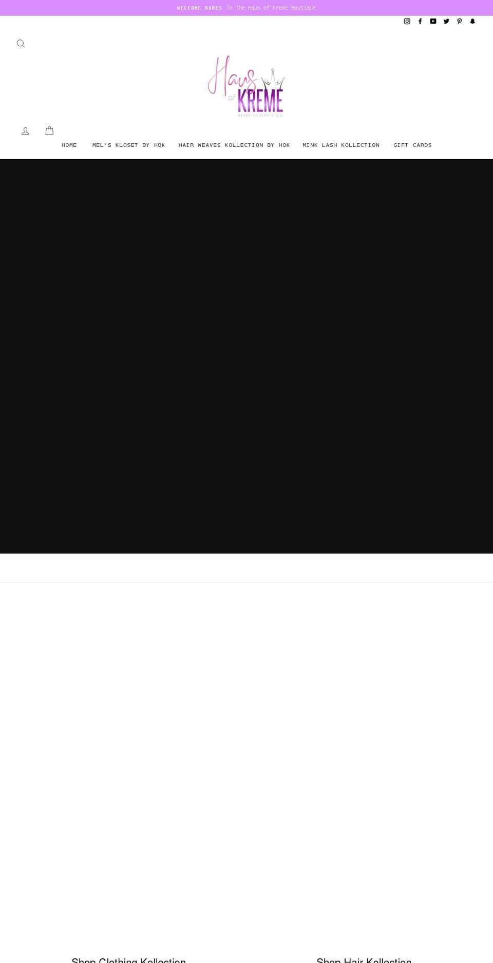 hausofkreme.com shopify website screenshot
