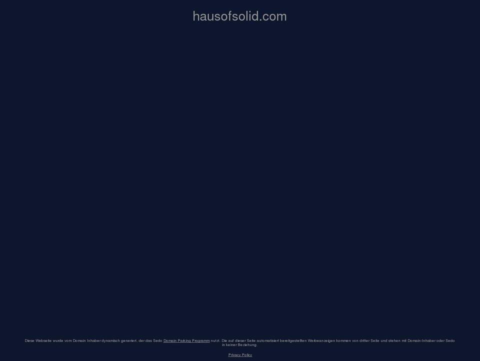 hausofsolid.com shopify website screenshot