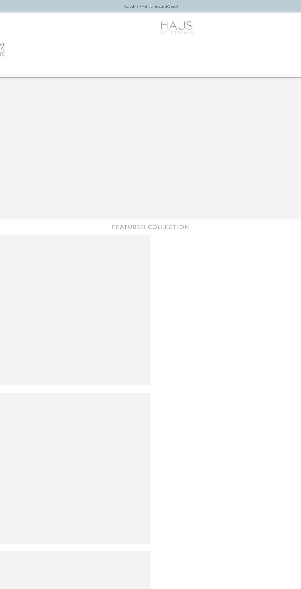 hausofstrands.com shopify website screenshot