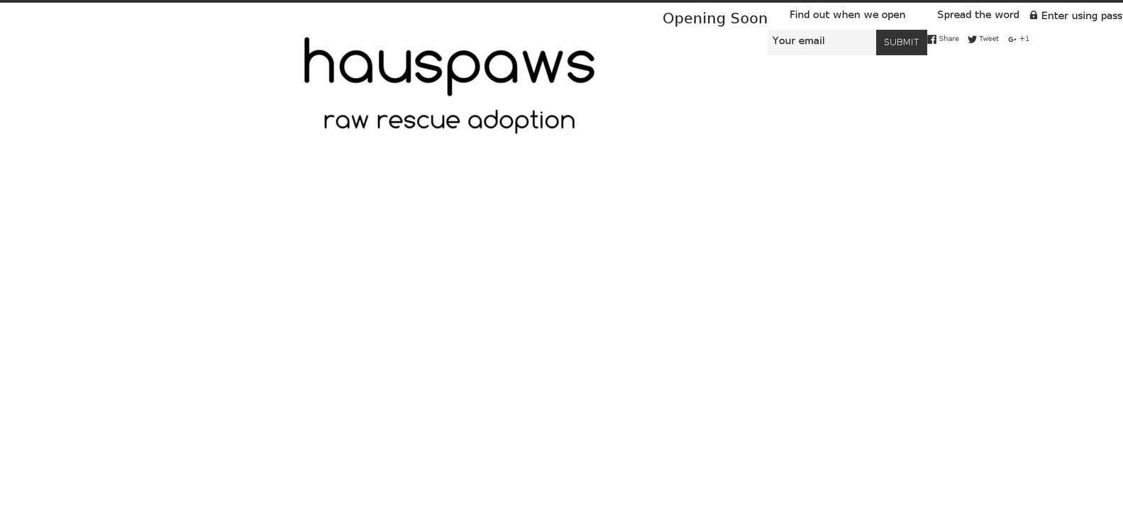 hauspaws.com — Shopify storefront screenshot