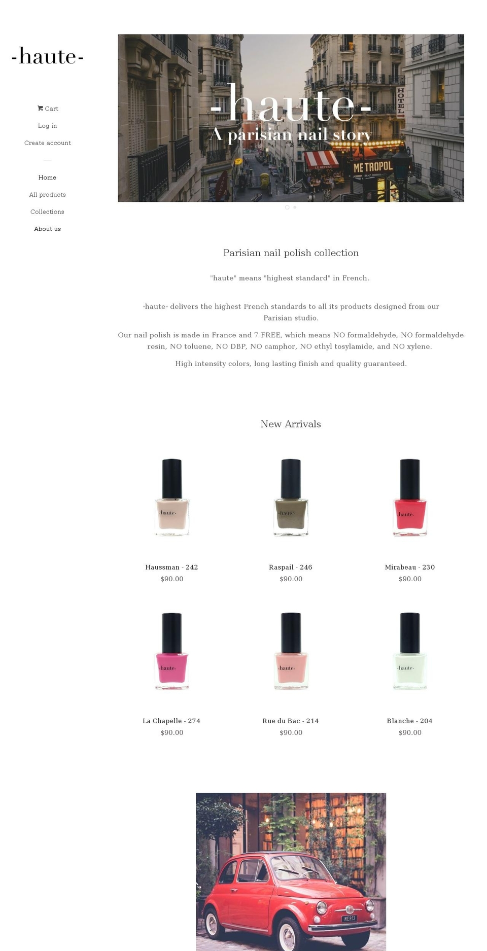 haute-official.com — Shopify storefront screenshot