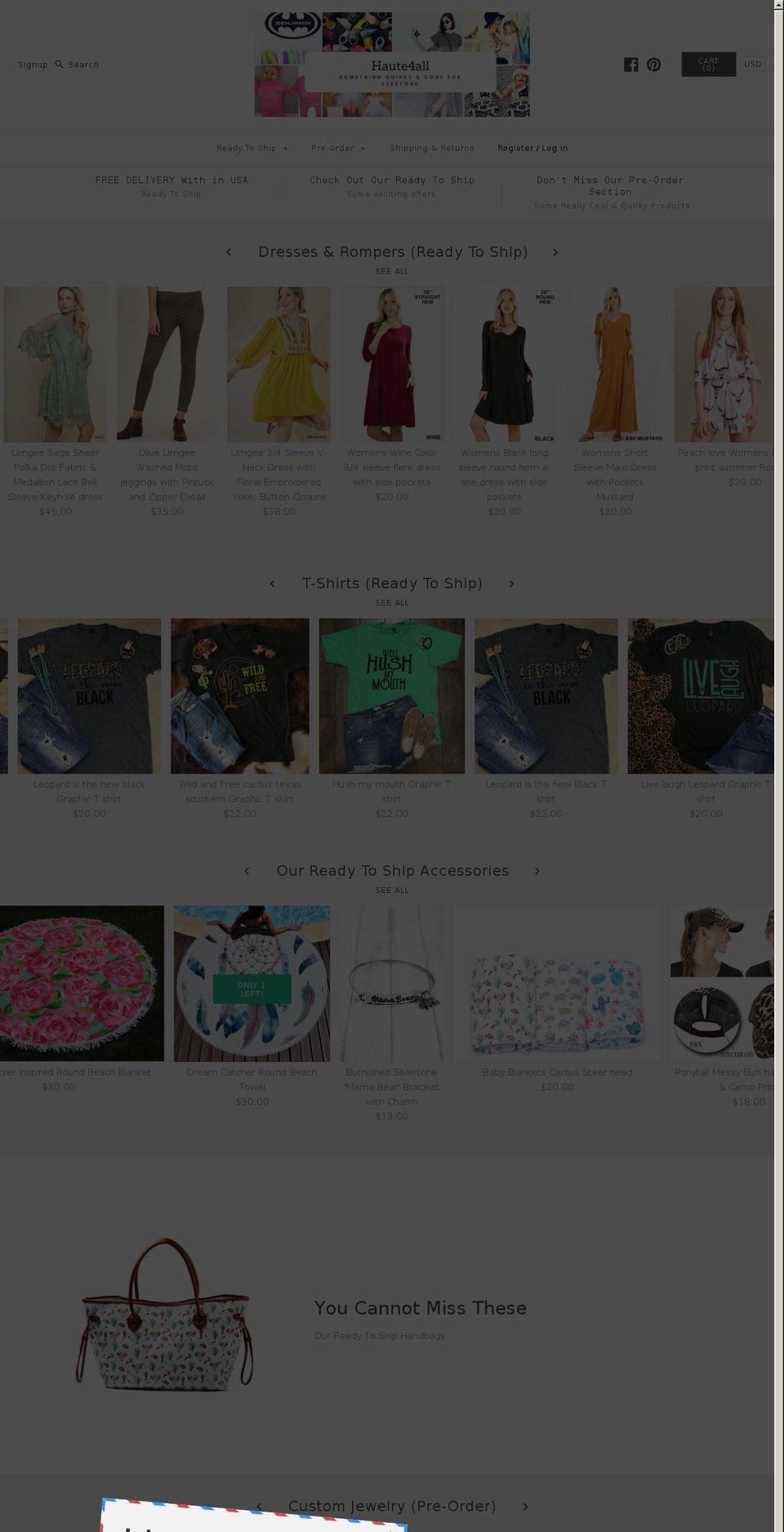 haute4all.com — Shopify storefront screenshot