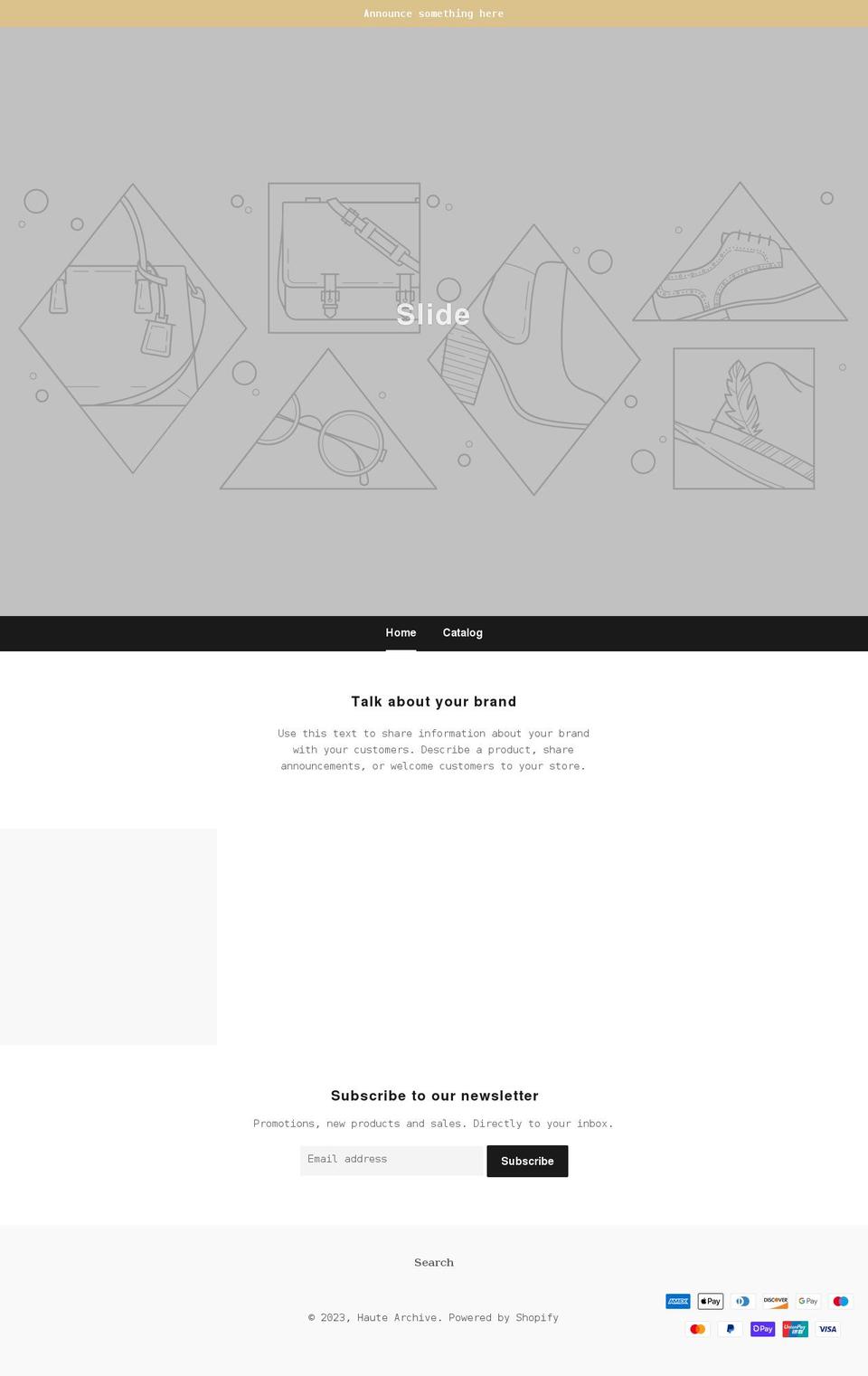 hautearchive.com shopify website screenshot