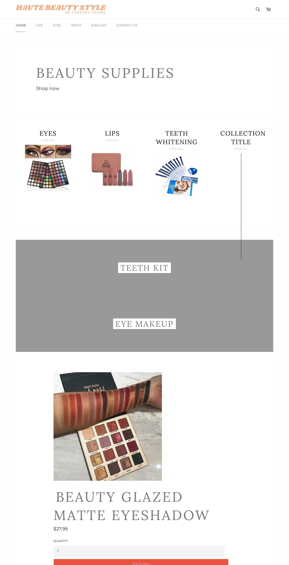 hautebeautystyle.com shopify website screenshot