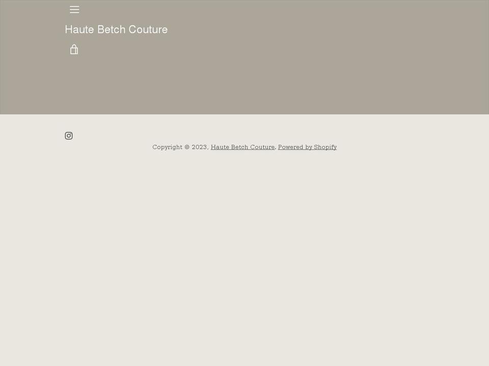 hautebetchcouture.com shopify website screenshot