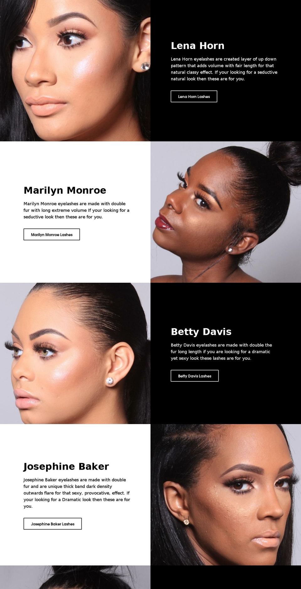 hautecommoditylashes.com — Shopify storefront screenshot