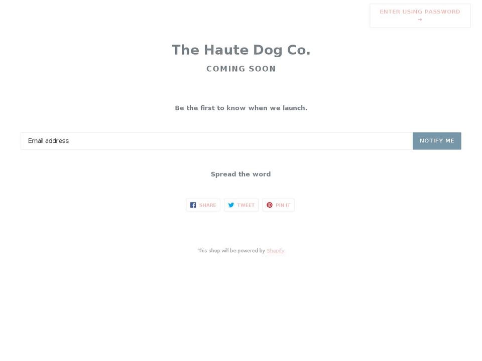 hautedogco.com — Shopify storefront screenshot