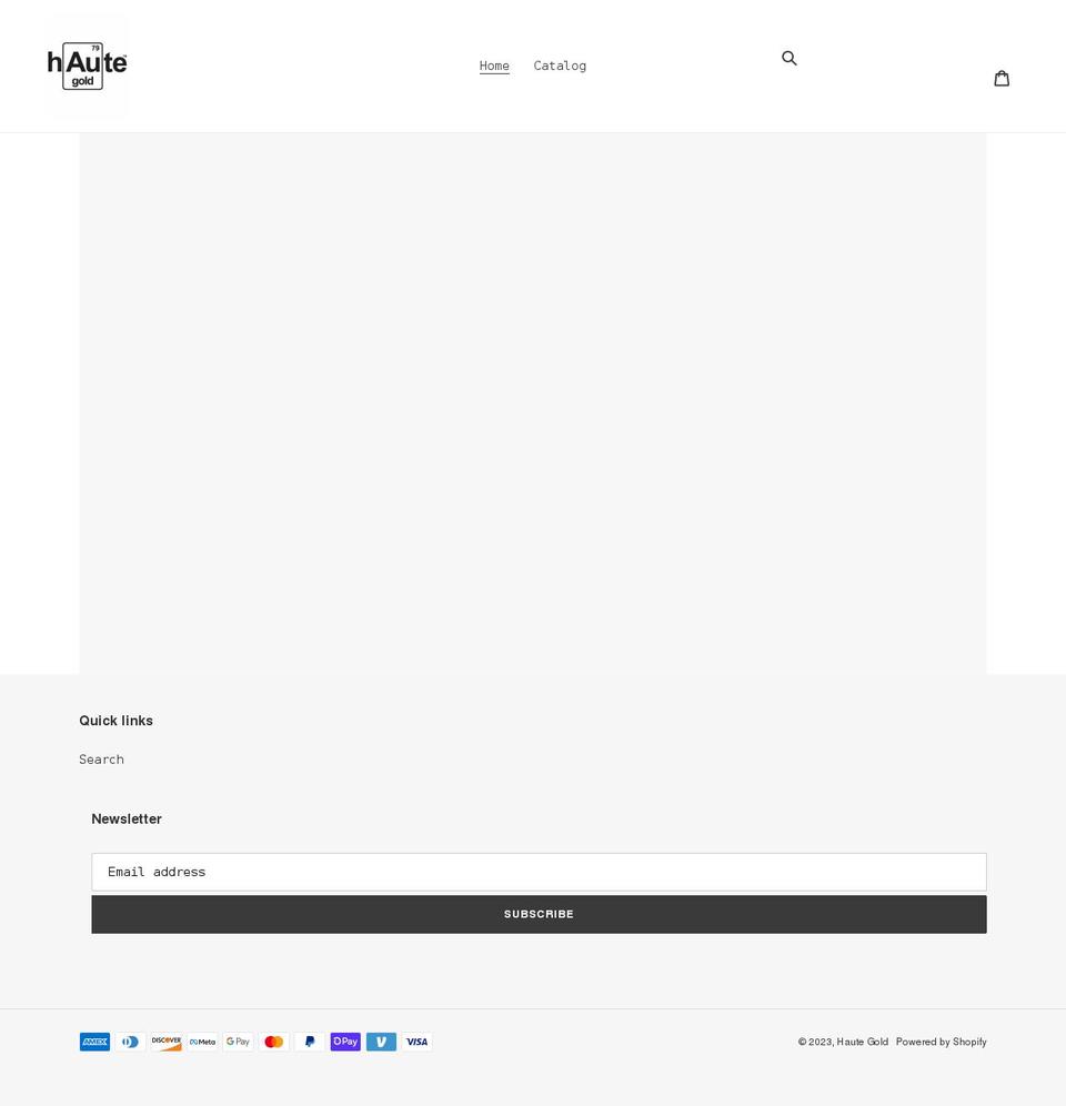 hautegold.com shopify website screenshot