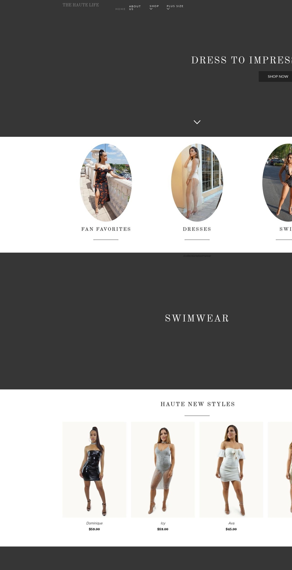 hautehermit.com — Shopify storefront screenshot