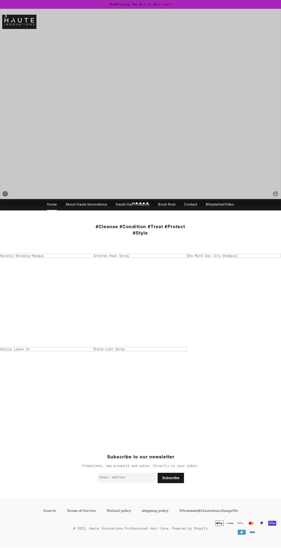 hauteinnovations.net shopify website screenshot