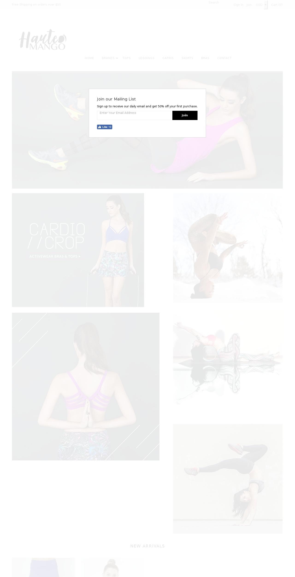 hautemango.com — Shopify storefront screenshot