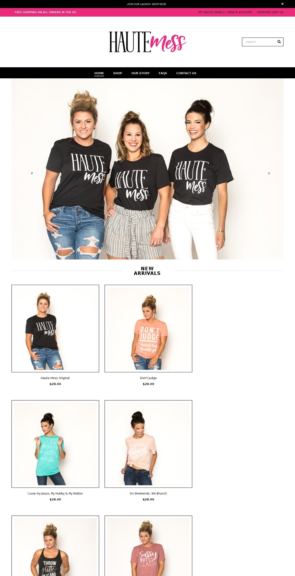 hautemessclothing.com — Shopify storefront screenshot