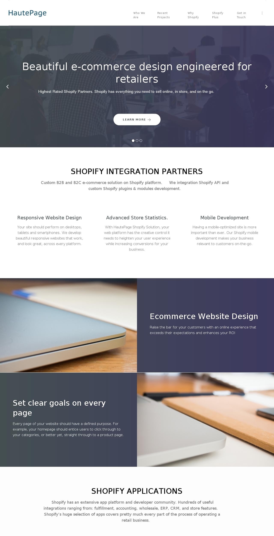 hautepage.com shopify website screenshot