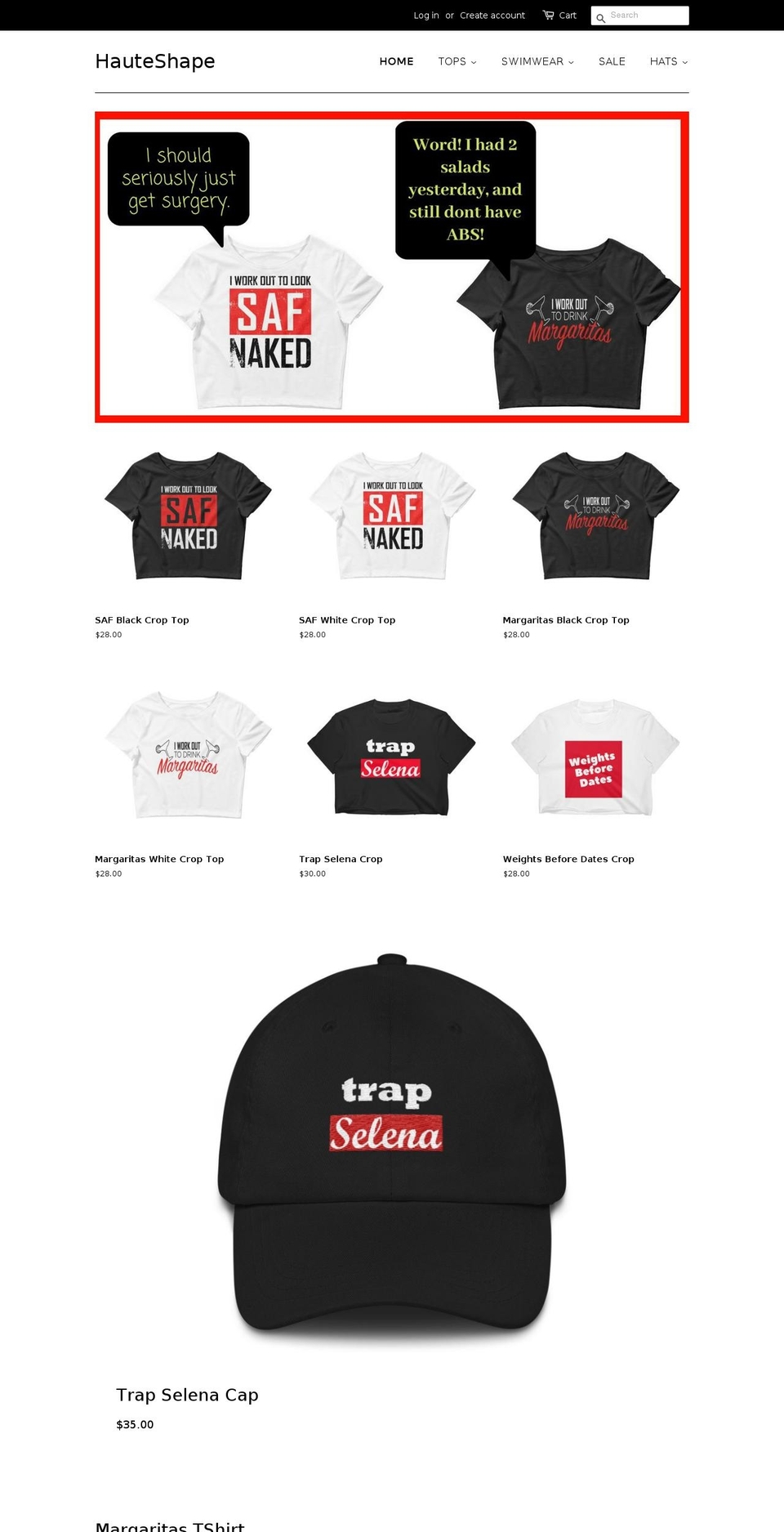 hauteshape.com — Shopify storefront screenshot