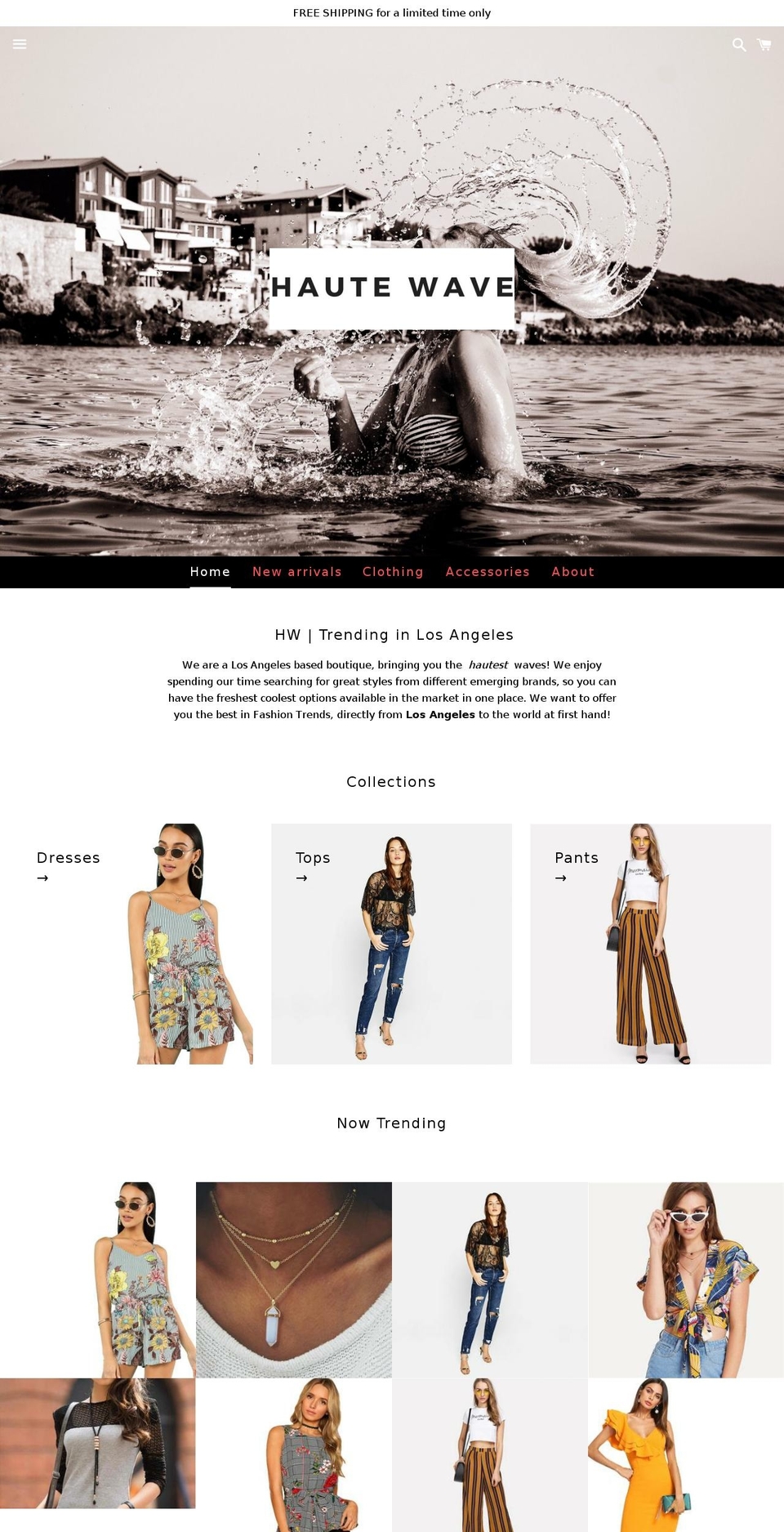 hautewave.com — Shopify storefront screenshot