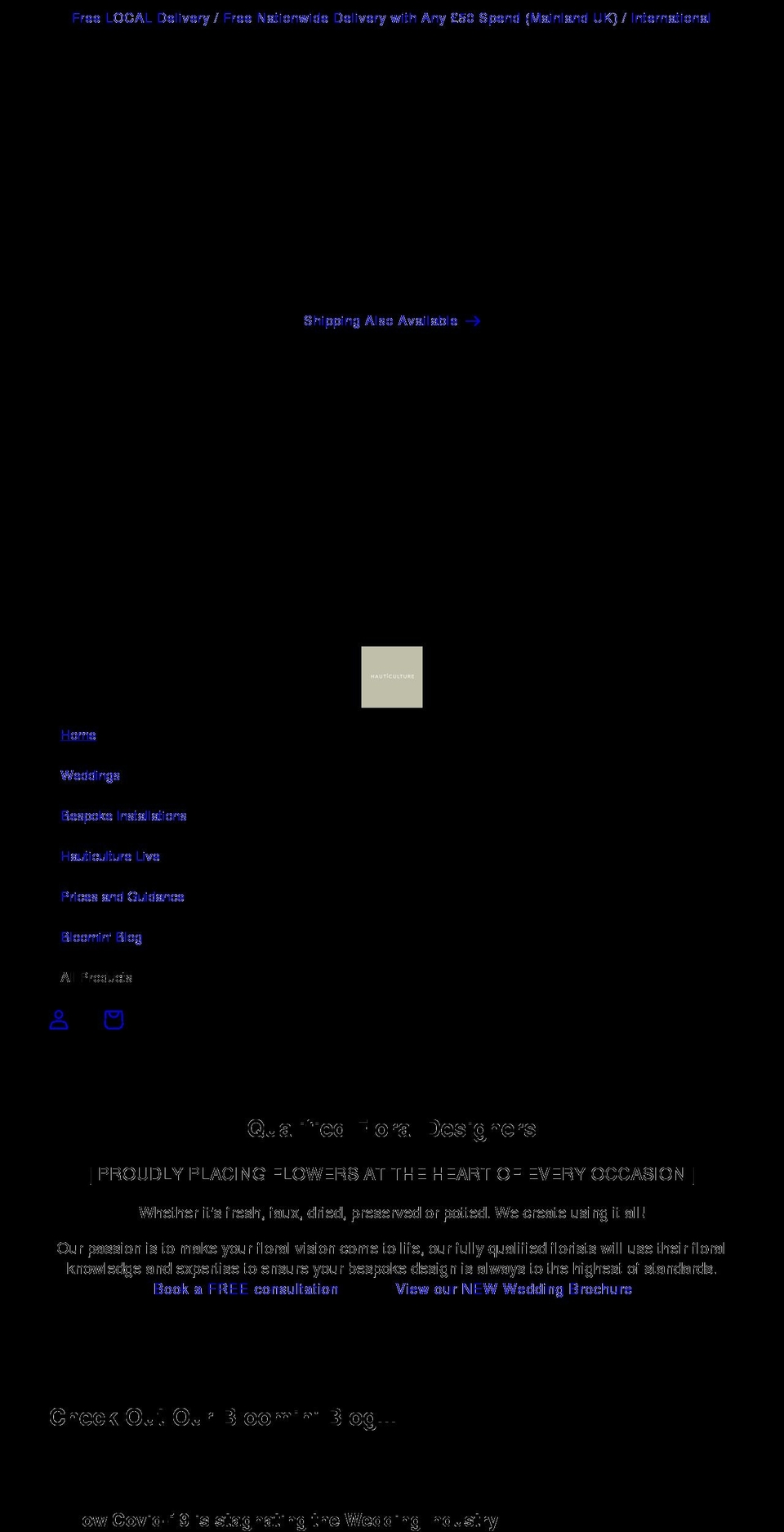 hauticulture.com shopify website screenshot