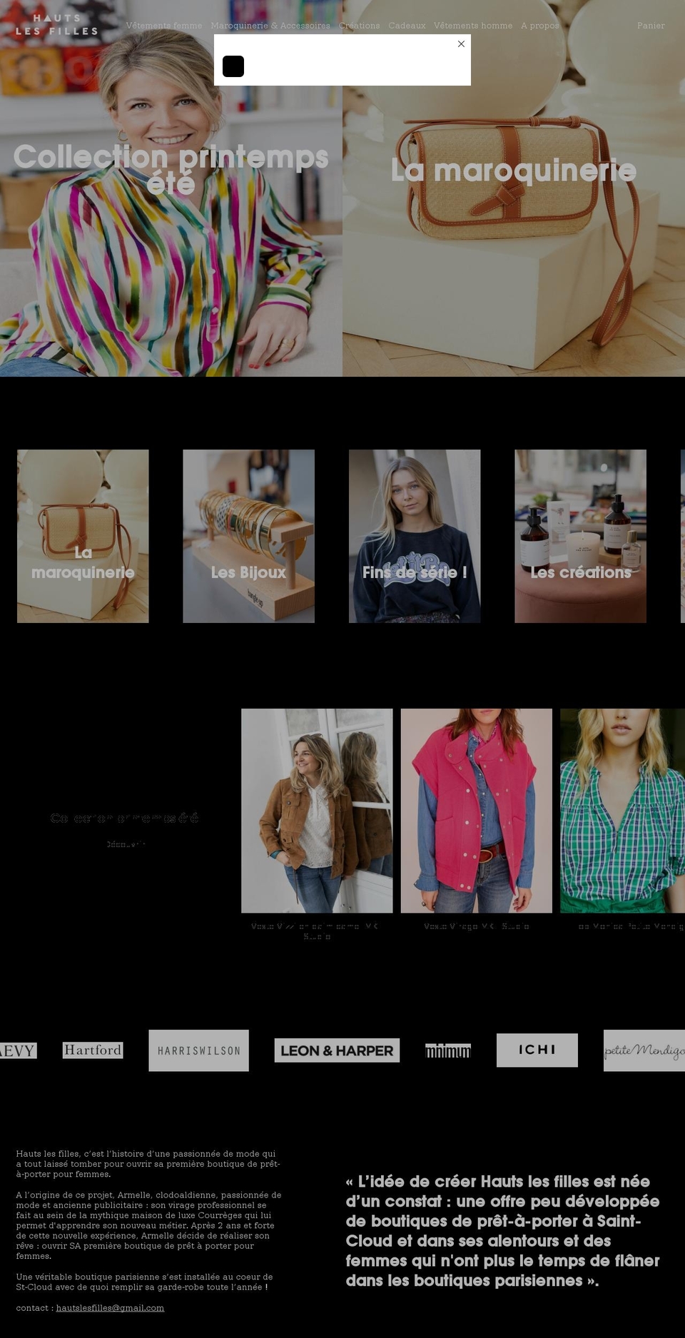 hautslesfilles.com shopify website screenshot