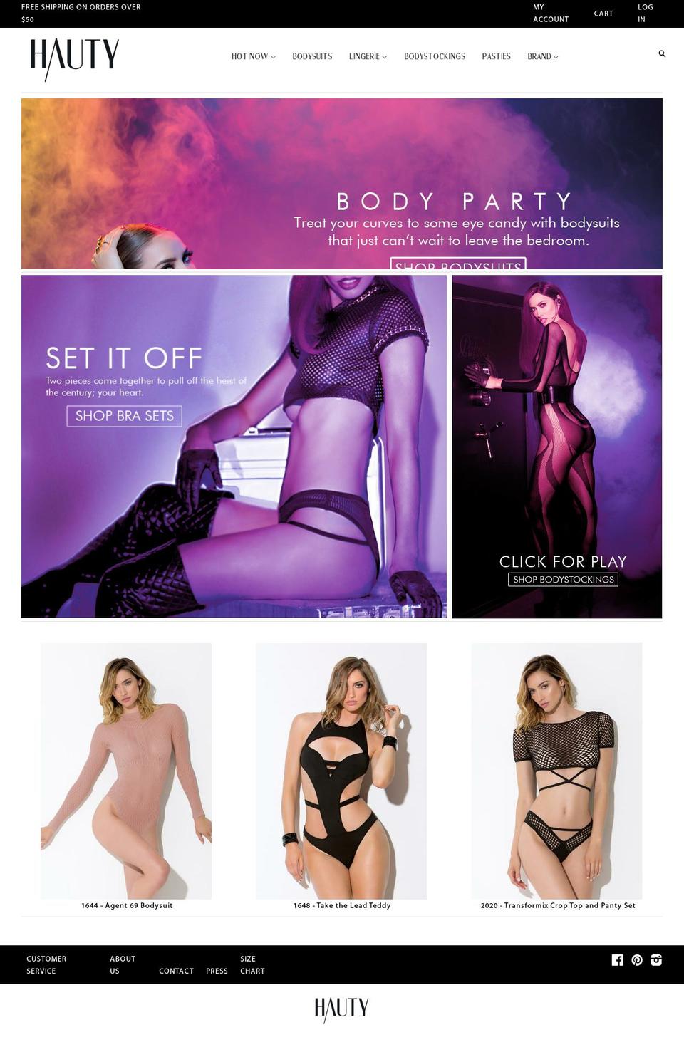 hauty.com shopify website screenshot