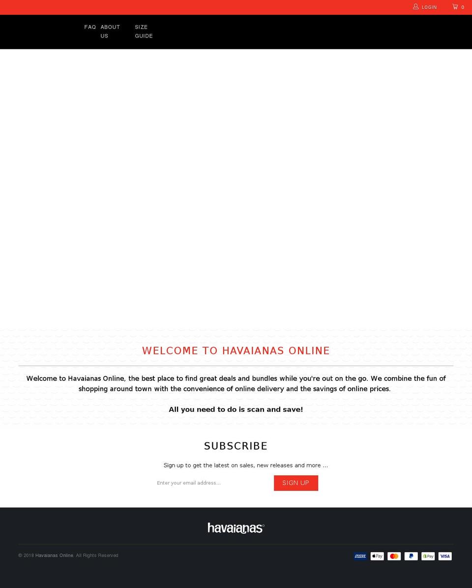 havaianasonline.com — Shopify storefront screenshot