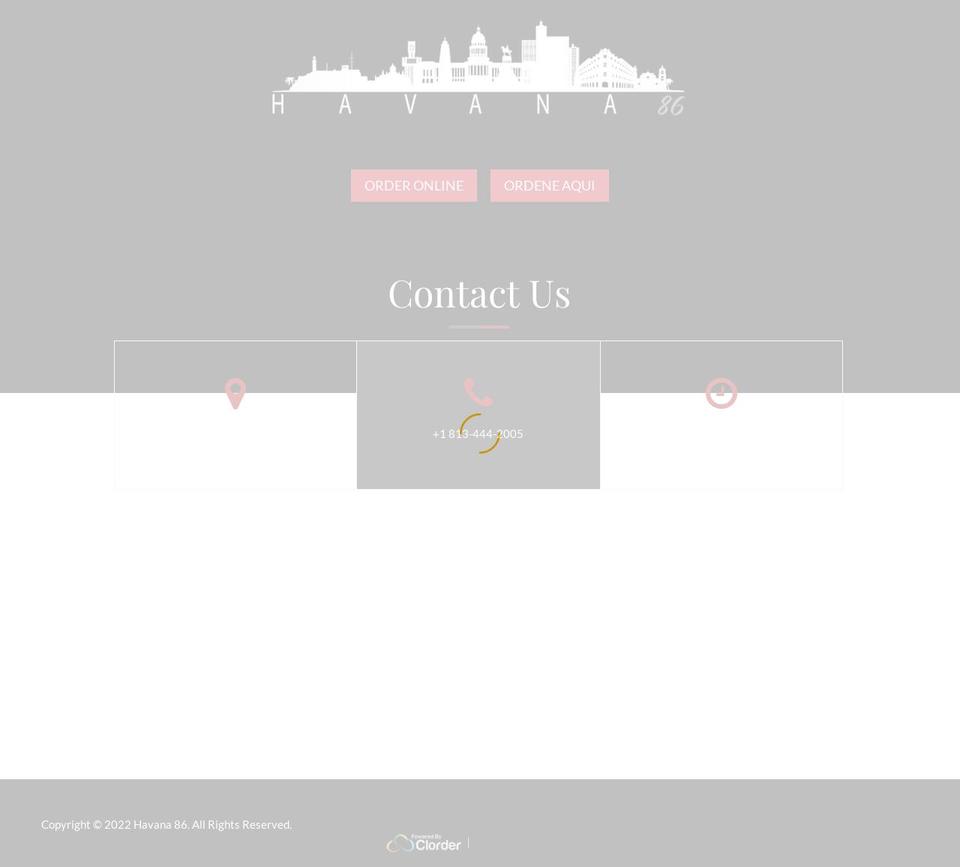 havana86.com — Shopify storefront screenshot