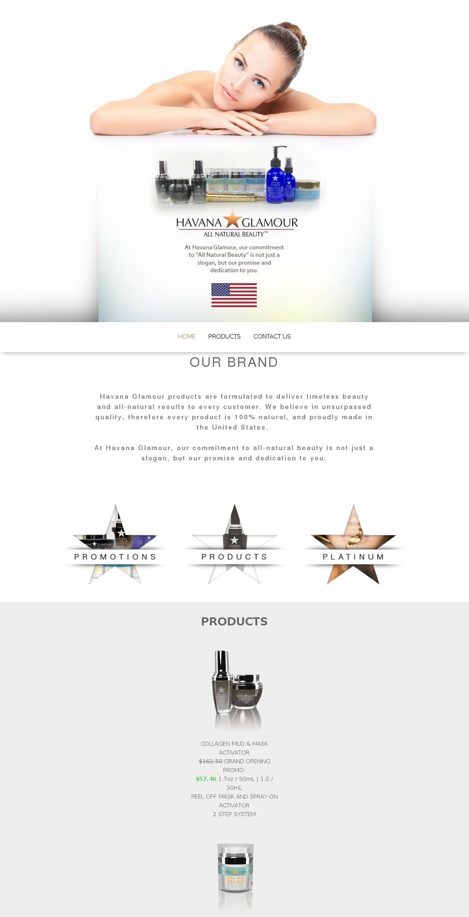 havanaglamour.com shopify website screenshot
