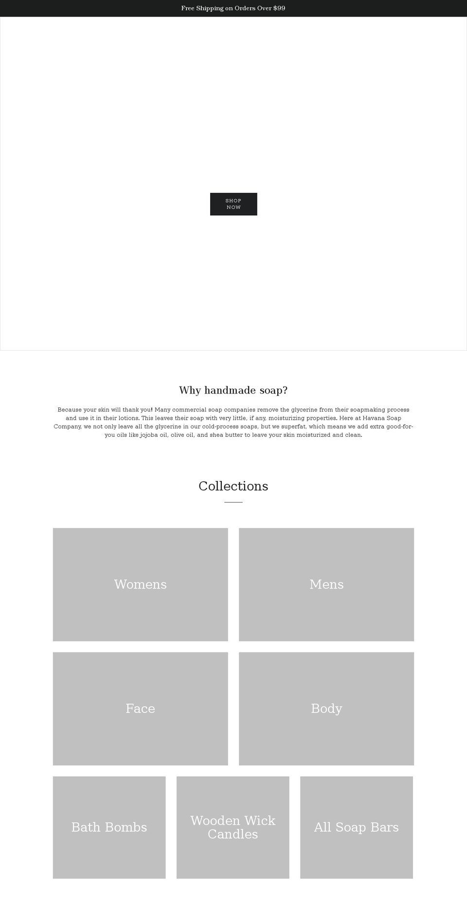 havanasoapco.com shopify website screenshot