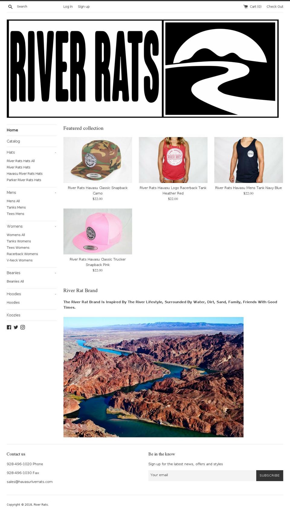 havasuriverrats.com — Shopify storefront screenshot