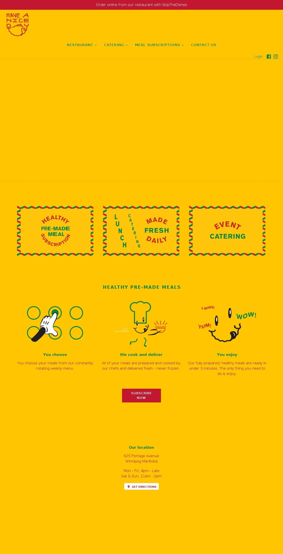 haveanicedayeats.com shopify website screenshot