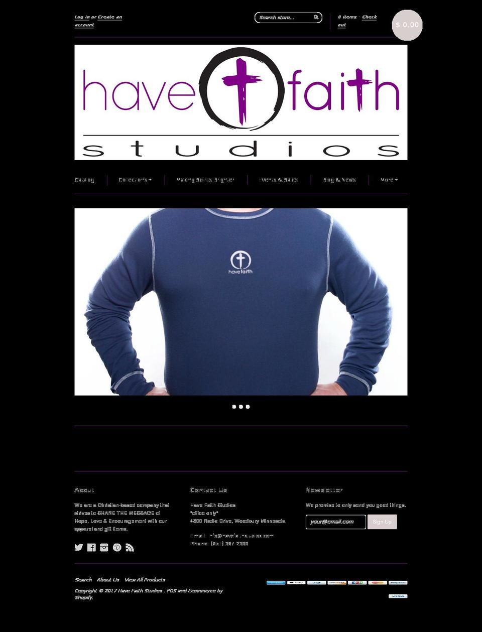 havefaithstudios.com shopify website screenshot