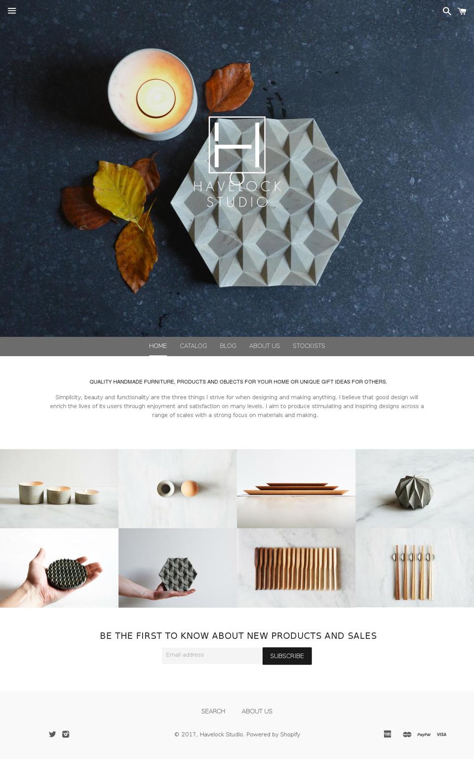 havelockstudio.com shopify website screenshot