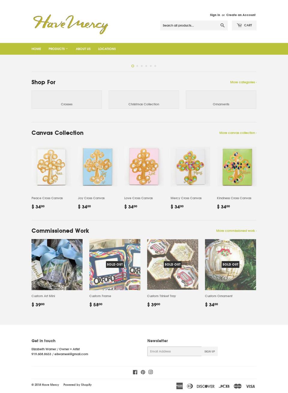 havemercygifts.com shopify website screenshot