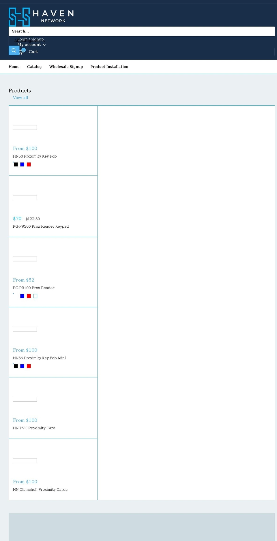 haven-network.myshopify.com shopify website screenshot