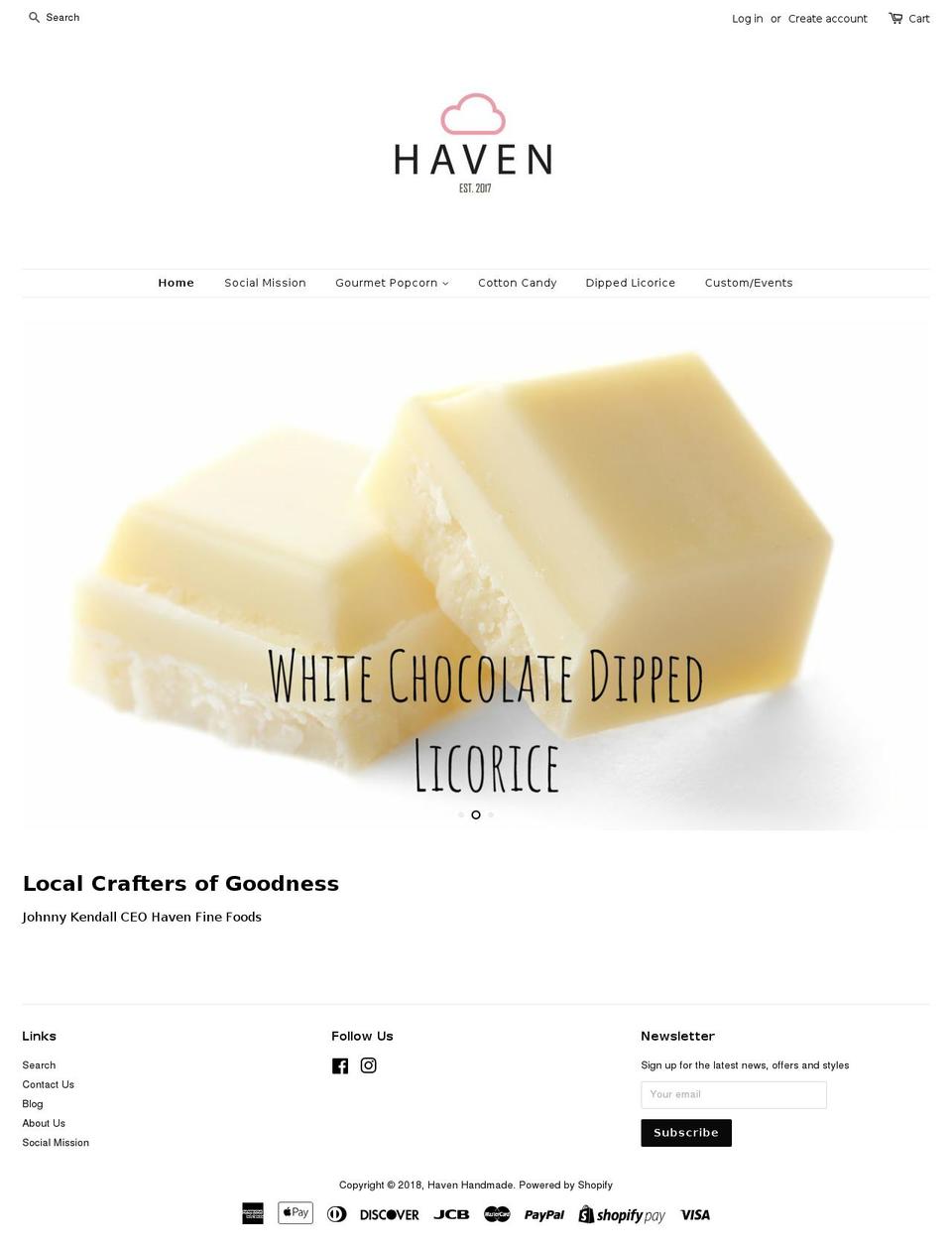 havenfinefoods.com — Shopify storefront screenshot