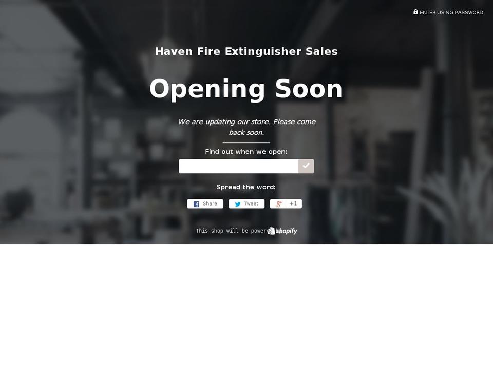 Fire Safety Sales Shopify theme site example havenfireextinguisher.com